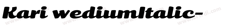 Kari wediumItalic字体转换
